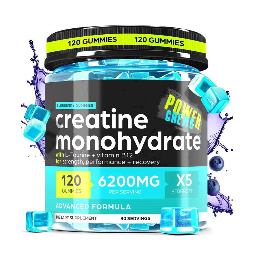 Power Chewer Creatine Monohidrat Gummies Aroma de afine