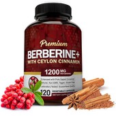 Berberină premium cu formula dublă de acțiune a Cinnamonului Ceylon pentru Wellness Metabolic a întregului corp