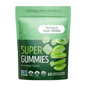 Supergummies Uplifting Cofeină Green Green Apple Aromed Superfood Gummies